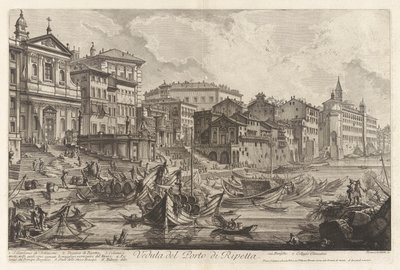 Veduta del Porto di Ripetta (Pohled na přístav Ripetta), z Vedute di Roma (Pohledy na Řím) od Giovanni Battista Piranesi