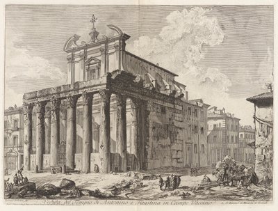 Veduta del Tempio di Antonino e Faustina v Campo Vaccino (Pohled na chrám Antonina a Faustiny na Foru Romanu), z Vedute di Roma (Pohledy na Řím) od Giovanni Battista Piranesi