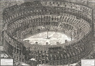 Pohled na Flaviův amfiteátr známý jako Koloseum, 1776. od Giovanni Battista Piranesi