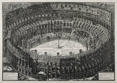 Pohled na Flaviův amfiteátr známý jako Koloseum od Giovanni Battista Piranesi