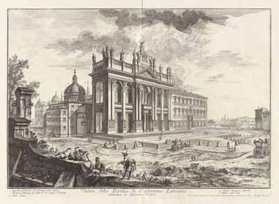 Pohled na baziliku San Giovanni Laterano, z Vedute di Roma (Pohledy na Řím) od Giovanni Battista Piranesi