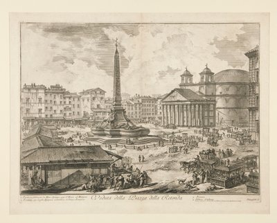 Pohled na náměstí Piazza della Rotonda, z Views of Rome od Giovanni Battista Piranesi