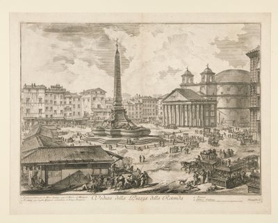 Pohled na Piazza della Rotonda, z Vedute di Roma od Giovanni Battista Piranesi