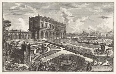 Pohled na vilu Jeho Eminence kardinála Alessandra Albaniho za branou Porta Salaria, z Vedute di Roma (Pohledy na Řím) od Giovanni Battista Piranesi