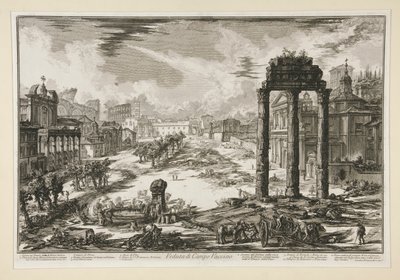 Pohled na Campo Vaccino, z Views of Rome od Giovanni Battista Piranesi