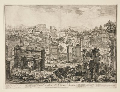 Pohled na Campo Vaccino, z Views of Rome od Giovanni Battista Piranesi