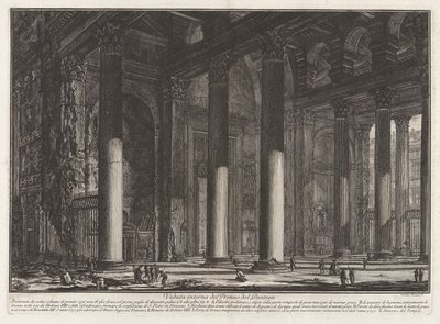 Vnitřní pohled na Pronaos Pantheonu, z Vedute di Roma (Pohledy na Řím) od Giovanni Battista Piranesi