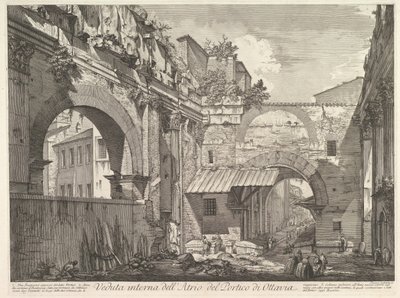 Vnitřní pohled na Atrium Portico di Ottavia Vnitřní pohled na Atrium Porti ..., 1760. od Giovanni Battista Piranesi