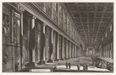 Vnitřní pohled na baziliku Santa Maria Maggiore, z Vedute di Roma (Pohledy na Řím) od Giovanni Battista Piranesi