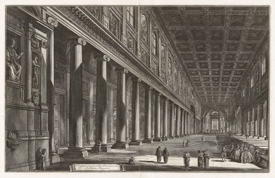 Vnitřní pohled na baziliku Santa Maria Maggiore, z Vedute di Roma (Pohledy na Řím) od Giovanni Battista Piranesi