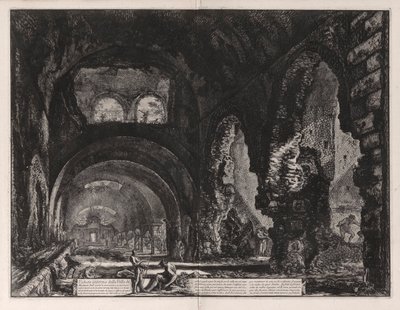 Vnitřní pohled na Villa di Mecenate od Giovanni Battista Piranesi