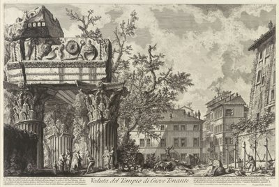 Veduta s Jupiterovým chrámem od Giovanni Battista Piranesi