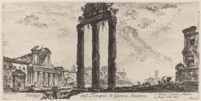 Pozůstatky chrámu Jupitera Stator od Giovanni Battista Piranesi