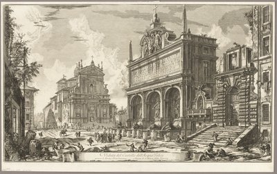 Pohled na fontánu Acqua Felice, z Views of Rome od Giovanni Battista Piranesi