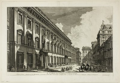 Pohled na Palazzo Odescalchi, z Pohledy na Řím od Giovanni Battista Piranesi