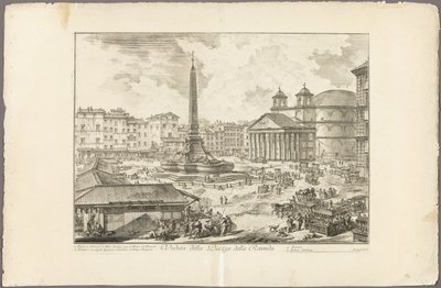 Pohled na náměstí Piazza della Rotonda, z Views of Rome od Giovanni Battista Piranesi