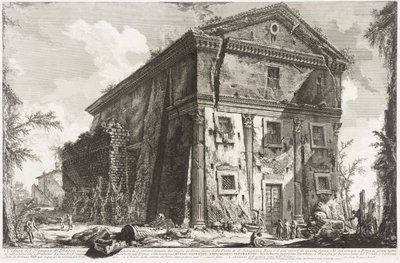 Pohled na Bakchův chrám, 1760-78 od Giovanni Battista Piranesi