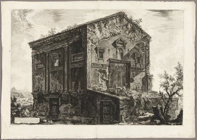 Pohled na chrám Camenae, z pohledů na Řím od Giovanni Battista Piranesi