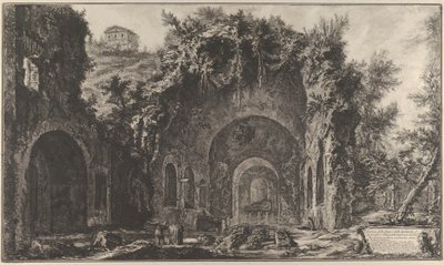 Pohled na fontánu a jeskyně Egiria mimo Porta Capena, 1760-78. od Giovanni Battista Piranesi
