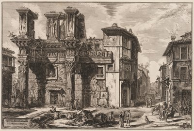 Pohledy na Řím: Fórum Nerva. od Giovanni Battista Piranesi