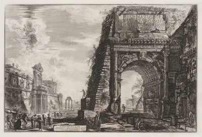 Pohledy na Řím: Arch nebo Titus od Giovanni-Battista Piranesi