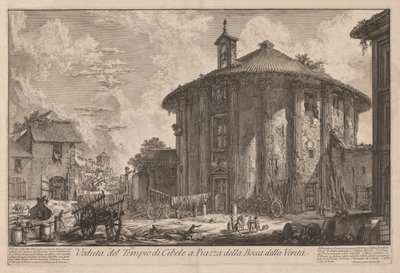 Pohledy na Řím: Portunův chrám (?) od Giovanni Battista Piranesi