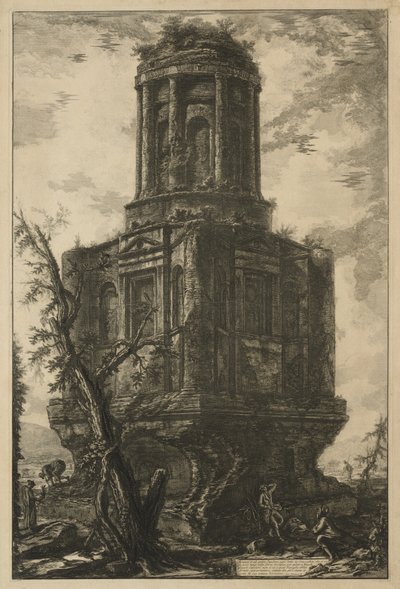 Pohledy na Řím: Hrobka, zvaná La Connocchia od Giovanni Battista Piranesi