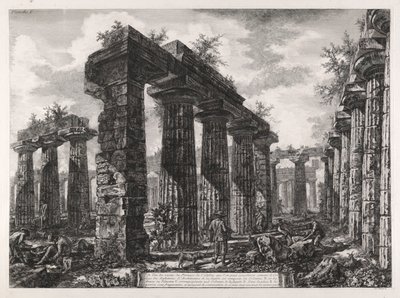 Pohled na pozůstatky Pronaos of the od Giovanni Battista Piranesi
