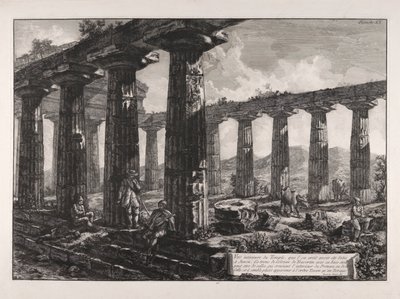 Vnitřní pohled na chrám, který od Giovanni Battista Piranesi