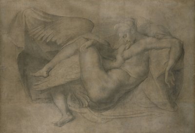 Leda a labuť od Giovanni Battista Rosso Fiorentino