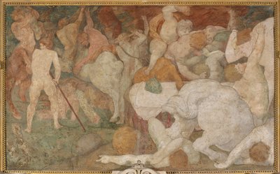 Bitva kentaurů a lapithů od Giovanni Battista Rosso Fiorentino