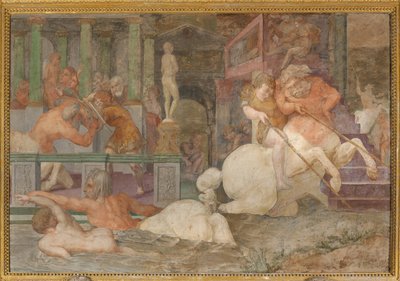 Achillova výchova od Giovanni Battista Rosso Fiorentino