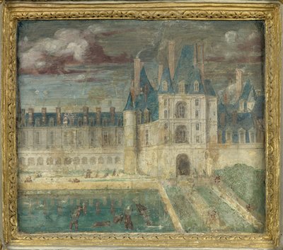 Pohled na hrad Fontainebleau kolem 1535 - 1540 od Giovanni Battista Rosso Fiorentino