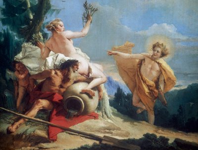 Apollo pronásleduje Daphne, c1755-1760 od Giovanni Battista Tiepolo