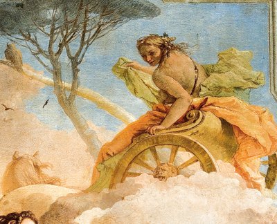 Detail Armidy, od Armidy unášející spícího Rinalda, z jeruzalémského pokoje Doručeno v Palazzině, 1757 od Giovanni Battista Tiepolo