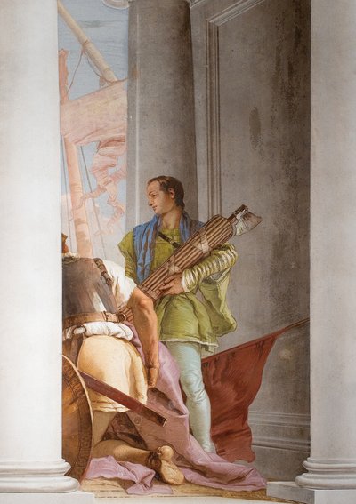 Detail řecké flotily v Aulis, ze vstupní haly v Palazzina, 1757 od Giovanni Battista Tiepolo