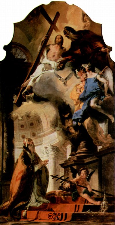Die Verehrung der Trinität durch den heiligen Papst Clemens von Giovanni-Battista Tiepolo