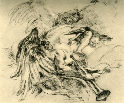 Skupina andělů, c1754, 1928 od Giovanni Battista Tiepolo