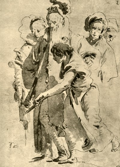 Skupina figurek, polovina 18. století, 1928 od Giovanni Battista Tiepolo
