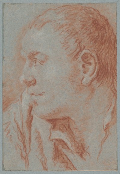 Hlava mladého muže v profilu od Giovanni Battista Tiepolo