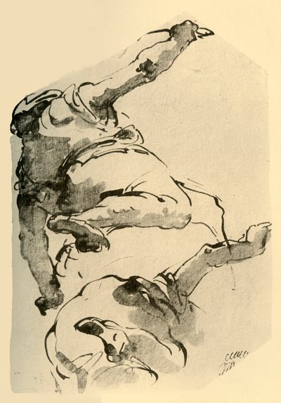 Klečící postava, pohled zezadu, 1743-1744, 1928 od Giovanni Battista Tiepolo