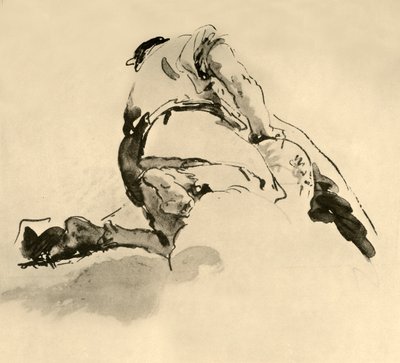 Klečící postava při pohledu zezadu, polovina 18. století, 1928 od Giovanni Battista Tiepolo