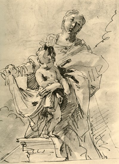 Madonna a dítě, polovina 18. století, 1928 od Giovanni Battista Tiepolo