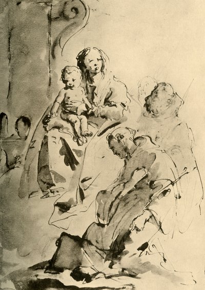 Madona se dvěma svatými, polovina 18. století, 1928 od Giovanni Battista Tiepolo