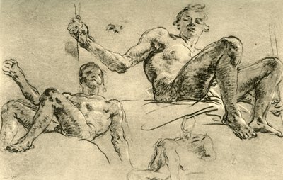 Studie aktu, polovina 18. století, 1928 od Giovanni Battista Tiepolo