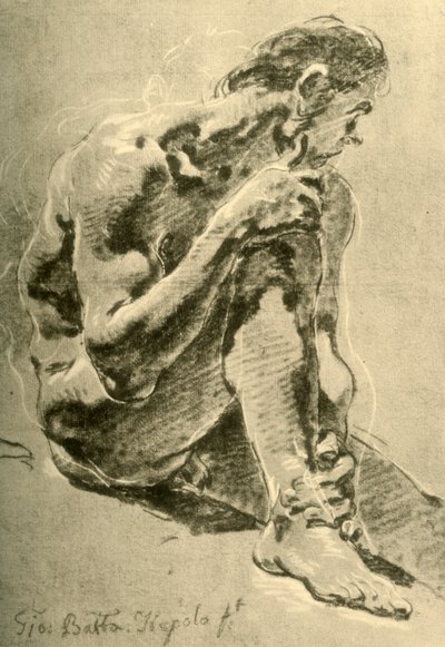 Nahý sedící, 1715-1716, 1928 od Giovanni Battista Tiepolo