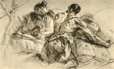 Orientální obchodníci s balíky zboží, 1753, 1928 od Giovanni Battista Tiepolo