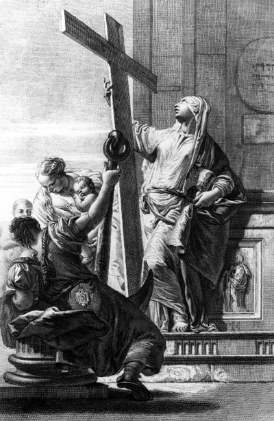 Personifications of Faith, Hope and Love, rytý Pietro Monaco, c.1750 od Giovanni Battista Tiepolo