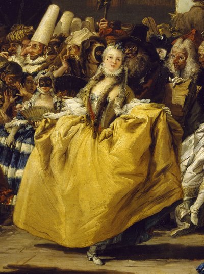 Karnevalová scéna nebo Menuet od Giovanni Battista Tiepolo