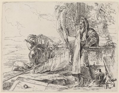 Stojící filozof a dvě další postavy od Giovanni Battista Tiepolo